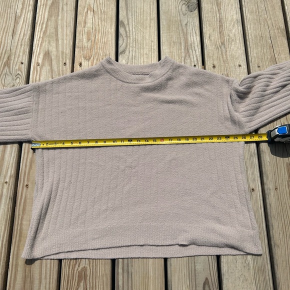Aerie Sz M Womens Comfy Beige Chunky Sweater Super Soft Cozy - Picture 10 of 16
